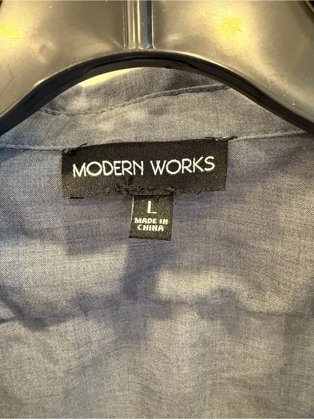Modern Works Lightweight Button-Up Shirt in Heather Blue/Gray